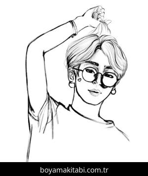 BTS boyama sayfası – yaratıcılığı geliştirir, keyifli zaman