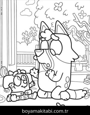 Buey boyama sayfası – çocuklar için, çizgi film temalı