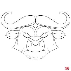 Bufalo boyama sayfası, Buffalo coloring page, , Buffalo Buffalo Mask