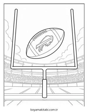 Buffalo Bills boyama sayfası – kolay boyama, eğitici aktivite