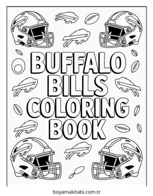 Buffalo Bills boyama sayfası – çizgi film temalı, basit çizim