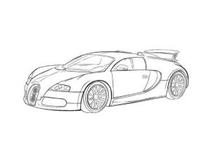 Bugatti boyama sayfası,  coloring page, Bugatti spor araba, 