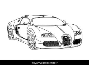 Bugatti boyama sayfası – yaratıcılık, eğlenceli etkinlik