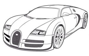 Bugatti boyama sayfası,  coloring page, Pahalı Bugatti arabası., 