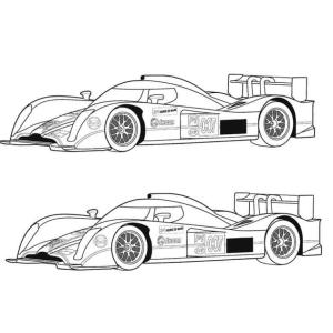 Bugatti boyama sayfası,  coloring page, İki Bugatti yarış arabası., 