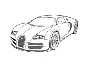 Bugatti boyama sayfası,  coloring page, Lüks araba Bugatti., 