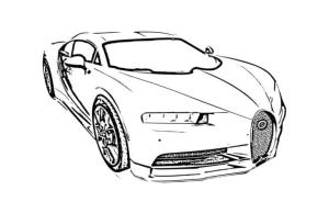 Bugatti boyama sayfası,  coloring page, Havalı Bugatti Chiron, 