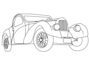 Bugatti boyama sayfası,  coloring page, Bugatti Vintage Car boyama için resim 1, 