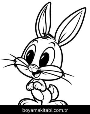 Bugs Bunny boyama sayfası – çocuk aktivitesi, PDF indir