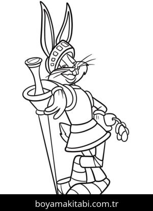 Bugs Bunny boyama sayfası – boyama etkinliği, çocuk aktivitesi