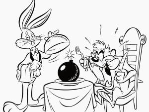 Bugs Bunny boyama sayfası,  coloring page, Bugs Bunny ve Taz, 