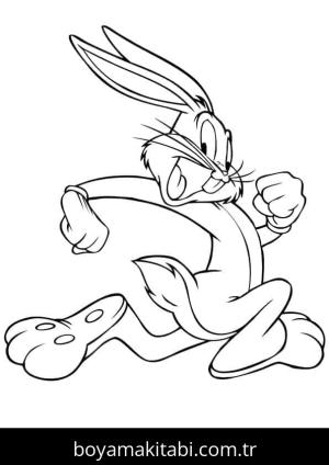 Bugs Bunny boyama sayfası – evde etkinlik, ücretsiz yazdır