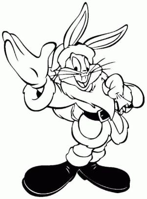 Bugs Bunny boyama sayfası,  coloring page, Noel Baba Bugs Bunny, 