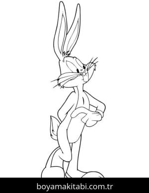 Bugs Bunny boyama sayfası – eğitici aktivite, yaratıcılık