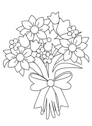 Buket boyama sayfası,  coloring page, Güzel Buket, 