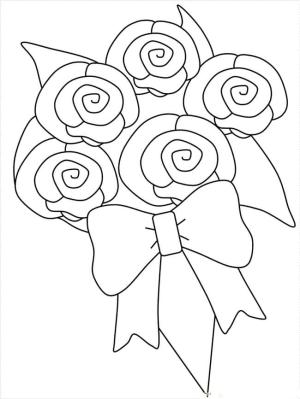 Buket boyama sayfası,  coloring page, Kolay Buket, 