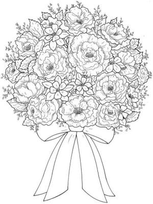 Buket boyama sayfası,  coloring page, Normal Buket, 