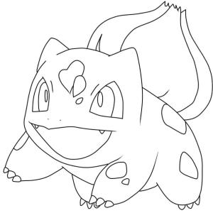 Bulbasaur boyama sayfası,  coloring page, 3 yaşındaki çocuklar için Bulbasaur, 