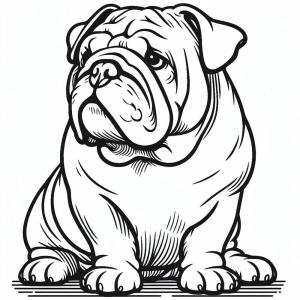 Buldog boyama sayfası,  coloring page, , 