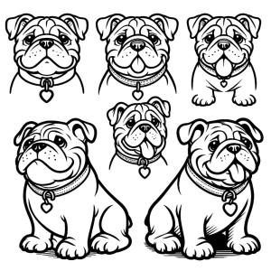 Buldog boyama sayfası,  coloring page, Buldog Çizimi, 