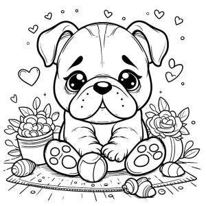 Buldog boyama sayfası,  coloring page, , 