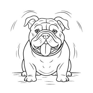 Buldog boyama sayfası,  coloring page, , 