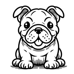 Buldog boyama sayfası,  coloring page, , 