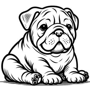 Buldog boyama sayfası,  coloring page, , 