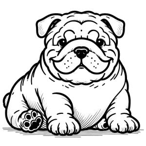 Buldog boyama sayfası,  coloring page, , 