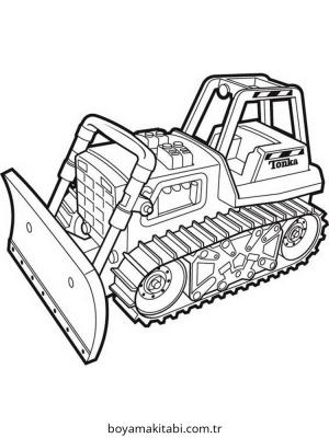 Buldozer boyama sayfası – ücretsiz yazdır, boyama etkinliği