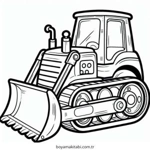 Buldozer Boyama Sayfaları