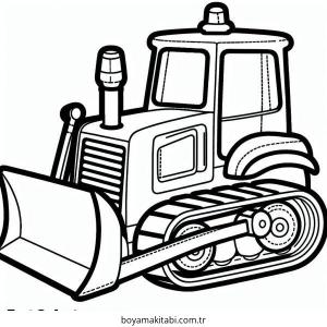 Buldozer boyama sayfası – ücretsiz yazdır, boyama etkinliği