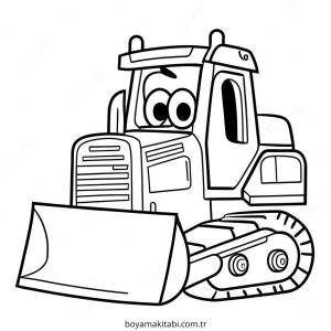 Buldozer boyama sayfası – yaratıcılığı geliştirir, keyifli zaman