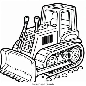 Buldozer boyama sayfası – yaratıcılığı geliştirir, keyifli zaman