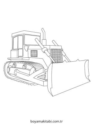 Buldozer boyama sayfası – yaratıcılığı geliştirir, keyifli zaman