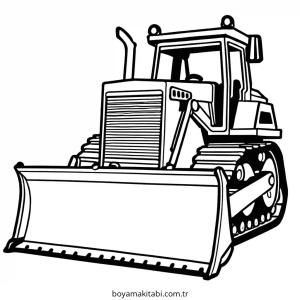 Buldozer boyama sayfası – yaratıcılık, eğlenceli etkinlik