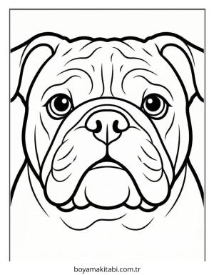 Bulldog boyama sayfası – yaratıcılığı geliştirir, keyifli zaman