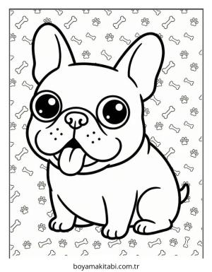 Bulldog boyama sayfası – eğitici aktivite, yaratıcılık