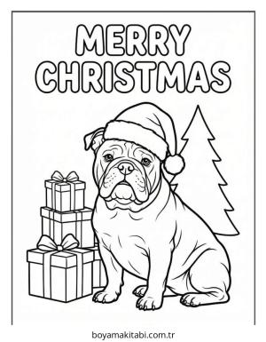 Bulldog boyama sayfası – okul öncesi, evde etkinlik