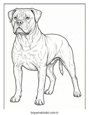 Bulldog boyama sayfası – eğitici aktivite, yaratıcılık