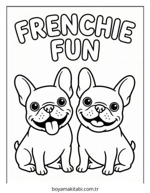 Bulldog boyama sayfası – çocuk aktivitesi, PDF indir