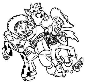 Bullseye boyama sayfası,  coloring page, Jessie, Bullseye ve Woody Dansı, 