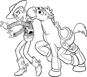 Bullseye boyama sayfası,  coloring page, Woody ve Bullseye, 