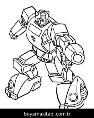 Bumblebee boyama sayfası – basit çizim, kolay boyama