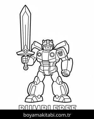 Bumblebee boyama sayfası – okul öncesi, evde etkinlik