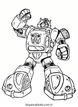 Bumblebee boyama sayfası – çocuklar için, çizgi film temalı