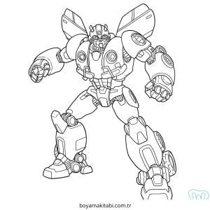 Bumblebee boyama sayfası – el becerilerini geliştirir, boyama çalışması