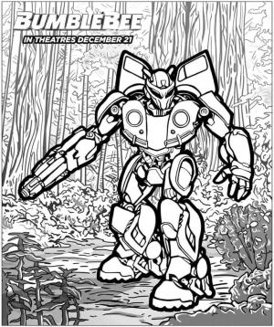 Bumblebee boyama sayfası,  coloring page, Ormandaki Bumblebee, 