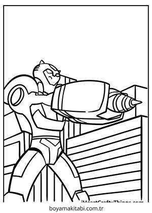 Bumblebee boyama sayfası – kolay boyama, eğitici aktivite