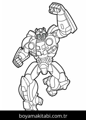 Bumblebee boyama sayfası – PDF indir, sevimli karakter